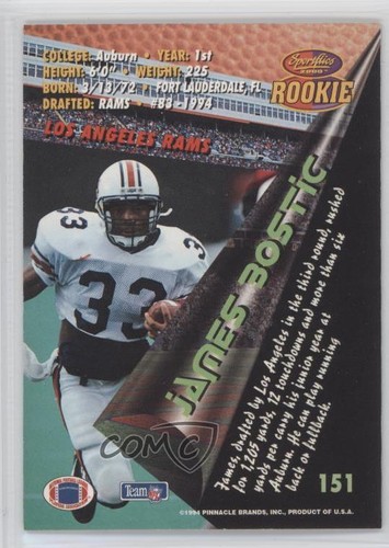 1994 Sportflics 2000 James Bostic #151 Rookie RC - Foto 2 di 4