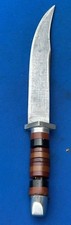 Custom Handmade Bowie Knife Carbon Steel Full Tang Stacked Handle Aluminum Guard