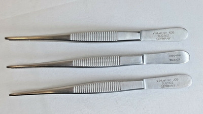 Lot of 3 V. Mueller SU2302 Dressing Serrated Forceps