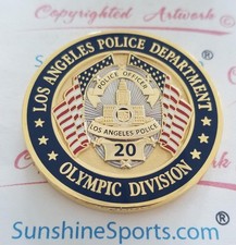 Los Angeles Police Olympic Division Series 1 coin 1.75 inch new, LAPD, FBI,CHP