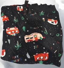 Old Navy Holiday Flannel Sleep Lounge Pants Womens Black Red Camper Trees XLP
