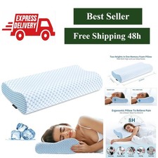 Cervical Pillow for Neck Pain Relief - Ergonomic Memory Foam Pillow