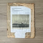 USS Kearsarge vs Alabama Civil War June 19, 1864 1-Glass Negative has 1 crack