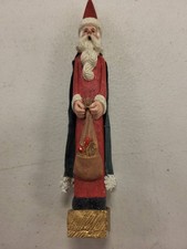 Resin Santa Claus Figurine 7 Inch Christmas Holiday Decoration Shelf Decor