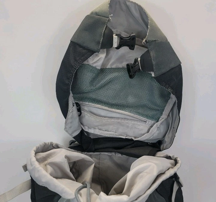 Pre Owned Ozark Trail Backpack 45 L Hiking Camping (Gray, Black & Red) - Image 3 of 4