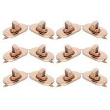 12Pcs Metal Bag Lock Clasps Golden Durable Purse Hardware for Bag Making Decor