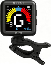 Guitar Tuner Clip On Rechargeable LCD Display Acoustic Electric Bass Ukulele