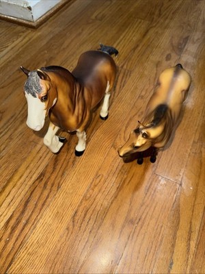 Peter Stone Western Horse And Clydesdale Lot of Two
