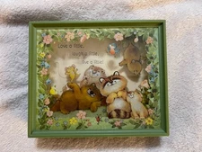 Hallmark Scene Setters 3D Animal Picture Shadow Box Vintage Plaque 70s 80s