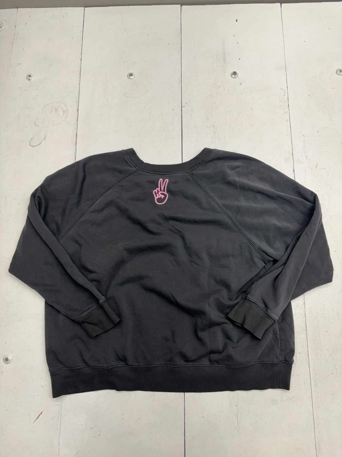 Old Navy Solid Black "Good Energy" Basic Pullover… - image 2