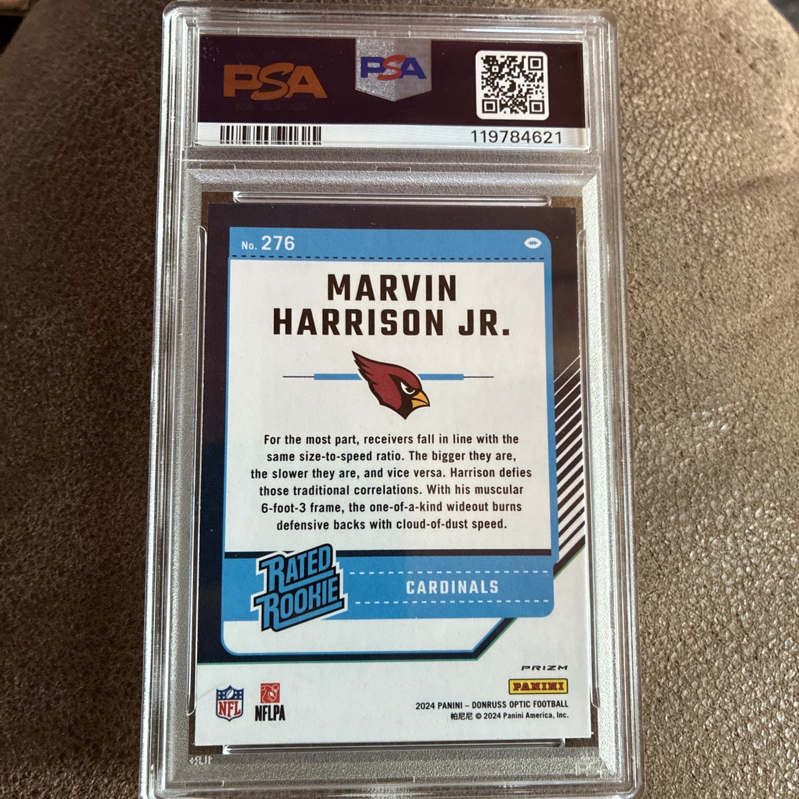 2024 Donruss Optic Marvin Harrison jr. Red Mojo PSA 9 Arizona Cardinals 🔥🔥🔥 view 4
