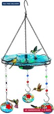 HEADAK LIFE Hummingbird Feeder and Bird Bath for Outdoors 2-in-1 for Small Birds