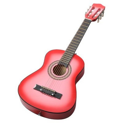 US 30'' Pink Basswood Acoustic Guitar 6-Strings W/ Gig Bag Tuner Strap Kids Gift