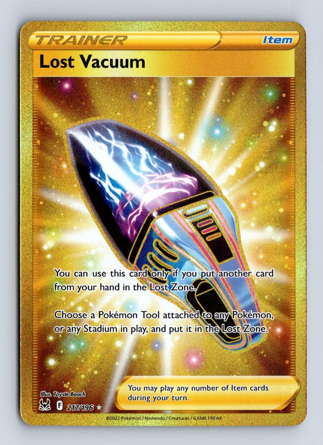 Lost Vacuum 217/196 SEC Lost Origin Pokemon NM/M