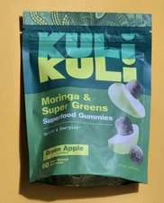 Kuli Kuli Moringa & Super Greens Superfood Gummies Supplement  - 60 ct - Apple