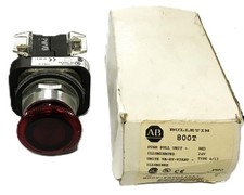 Allen-Bradley Illuminated Red Push Pull Switch 800T-FXTQ24RA1 NOS