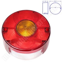 Lichtscheibe Ersatzglas Rund Mit KZL FüR DDR RüCkleuchte RüCklicht Pkw AnhäNger