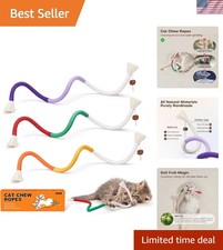 Interactive Catnip-Infused Chew Ropes 19.5 Inches for Playful Kittens