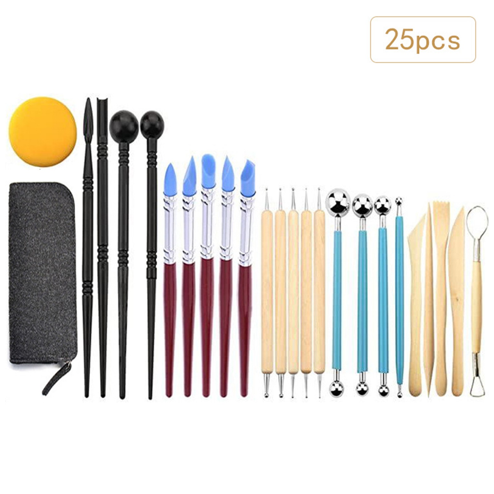 25pcs Clay Tools Modeling Clay Sculpting Tools Kit Ceramic Pottery
