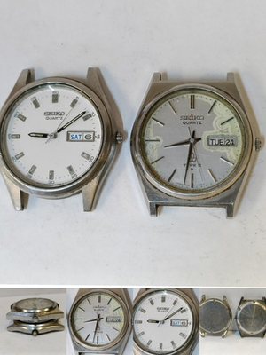 #ad NOT WORKING REPAIR SPARE FOR PARTS SEIKO QUARTZ JAPAN MEN#x27;S 2 PIECE LOTT $35.10