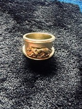 Vintage 14k Gold Panther Leopard Ring Estate Designer