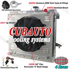 4ROW Radiator & Shroud Fan For 2006-2012 Chevy Colorado/GMC Canyon/HUMMER H3 H3T