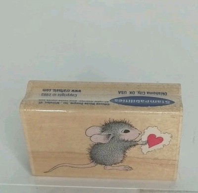 ''Monica Romances''  House Mouse~Rubber Stamp~2.5''x 1.5''~Stampabilities HMER1004