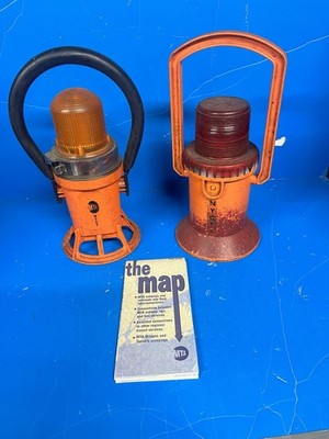 2  Vintage Starlite & Fremont Ind. Corp. Lanterns Both 6VDC NYC Subway & Y2K Map