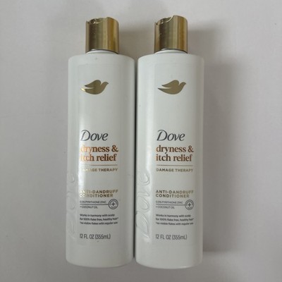 (2) Dove Dryness + Itch Relief Anti-Dandruff Conditioner 12 Fl Oz Exp. 03/27+