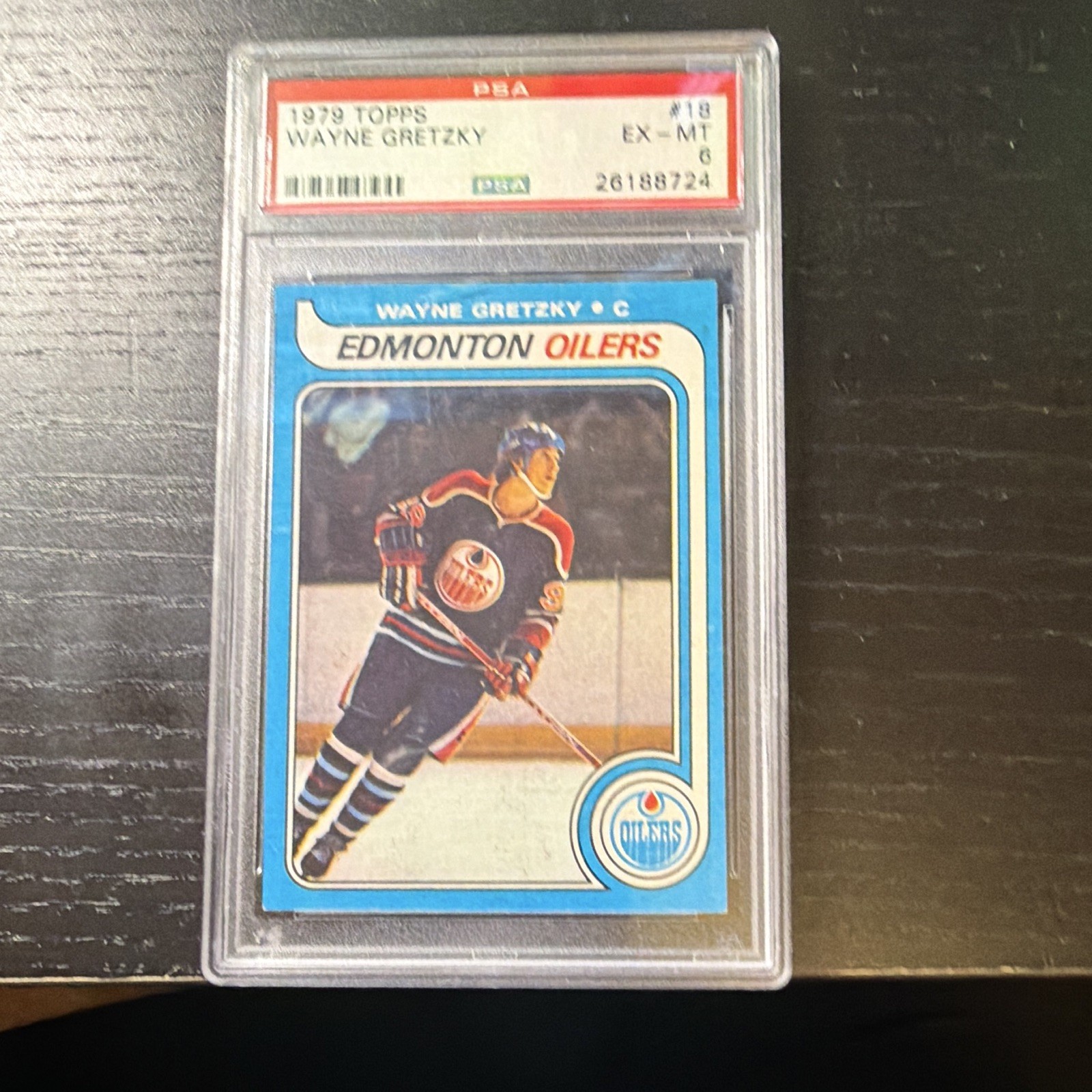 Topps 1979-80 Wayne Gretzky Rookie #18 PSA 6 Edmonton Oilers NHL Card