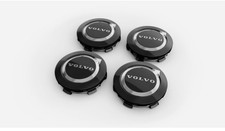 NEUE Original VOLVO Schwarz Glänzend Nabenkappen Set (Flach) 2026 32294977
