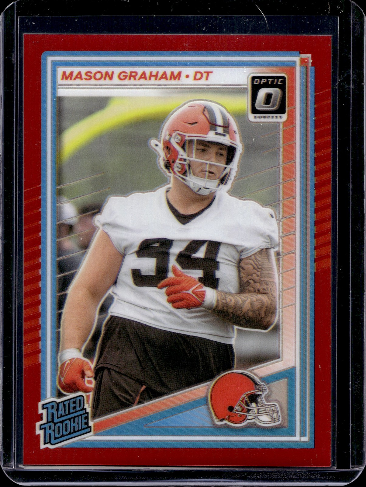 2025 Donruss Optic #206 Mason Graham Red Rookie #/149 Cleveland Browns J12