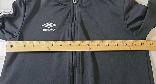 Umbro Track Jacket Youth Medium Black Full Zip Logo Embroidered Logo - Picture 4 of 7