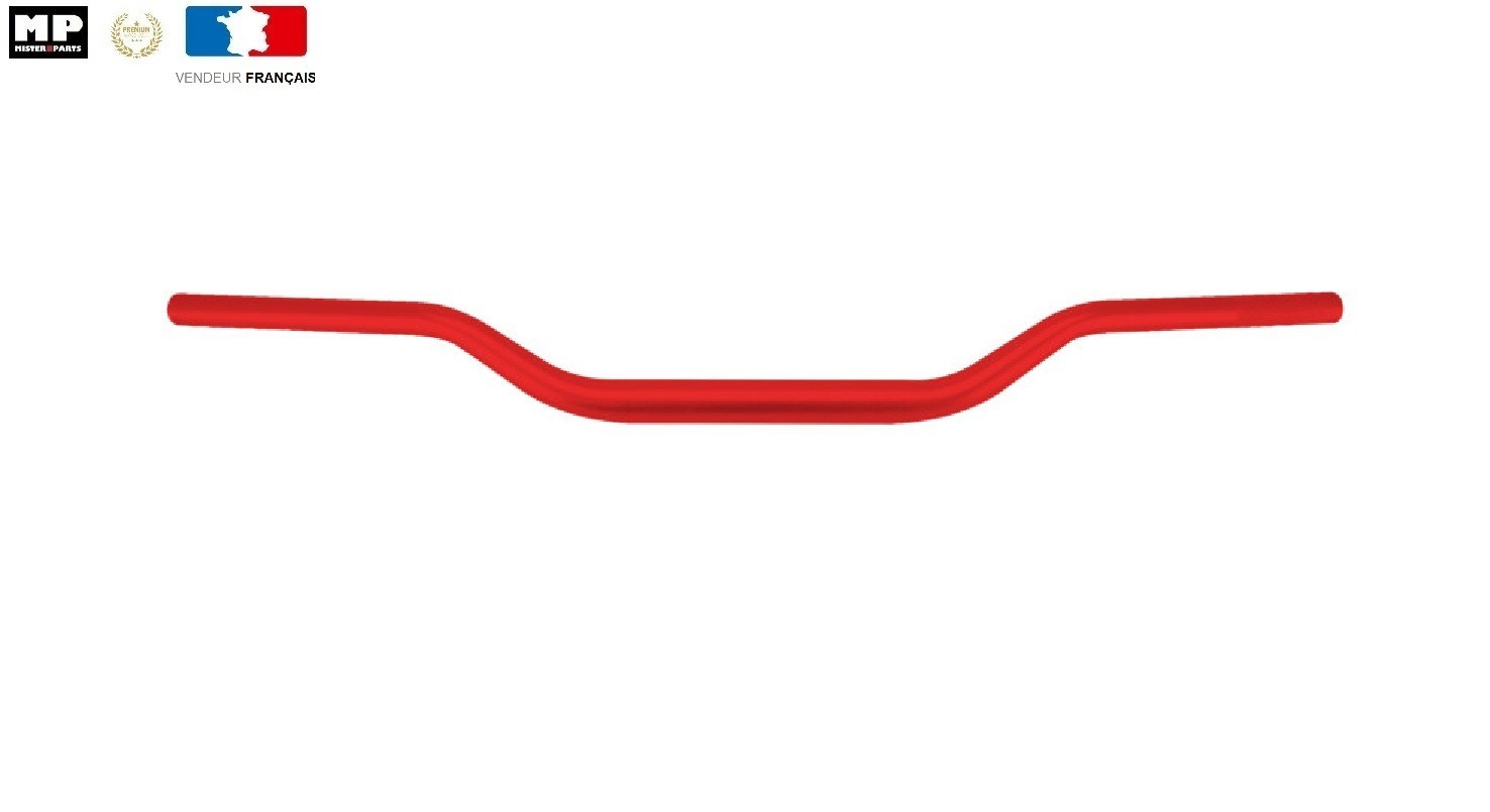 Guidon alu oversize 28.6 de 800 mm finition rouge mat