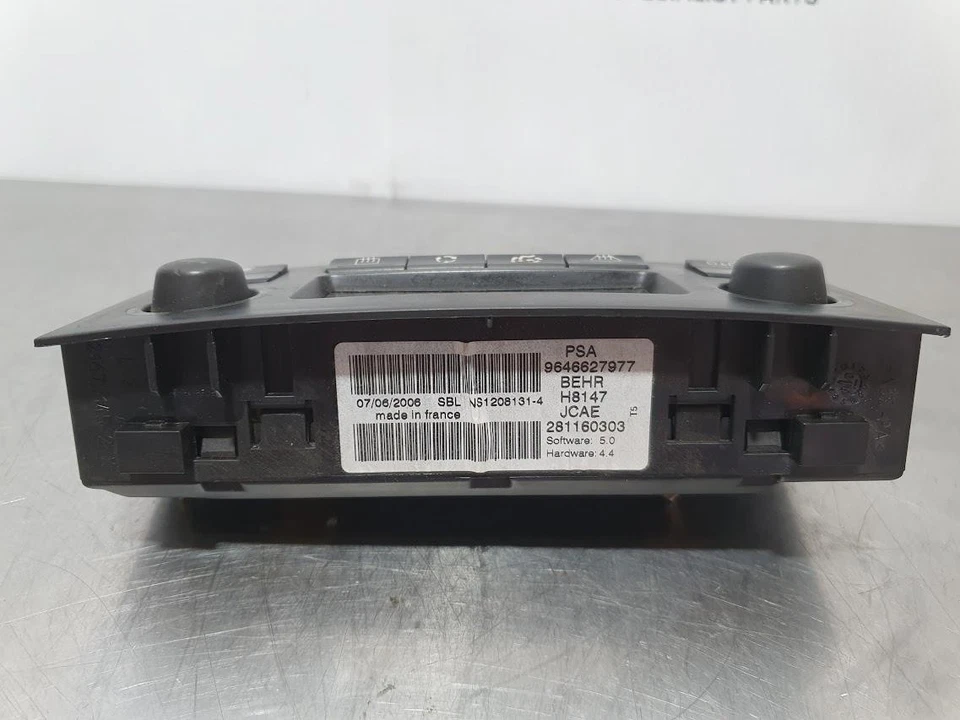 PEUGEOT 307 HEATER/AC CONTROLS T6 10/05-12/09 281160303 / 9646627977 - image 3 of 4