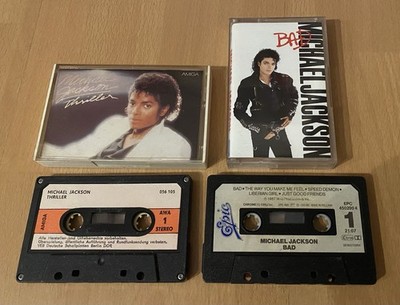 2x Michael Jackson MC Kassette Tape Bad (Epic Records) + Thriller Amiga Lesen!!!