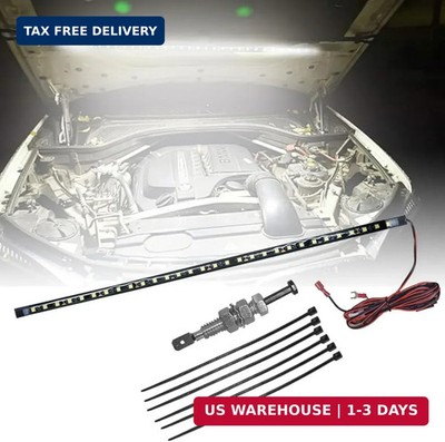 Car Under Hood LED Work Light Kit, 12V Hood Lighting Inspection LED Strip with A