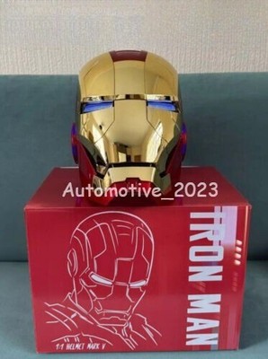 US Iron Man Full Black MK5 Helmet Autoking Wearable Voice-control Transform Mask