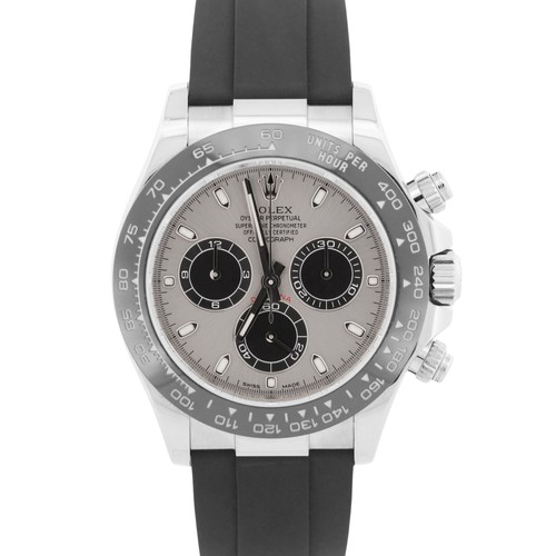 2018 PAPERS Rolex Daytona SILVER GHOST 18K Gold Oysterflex 40m...