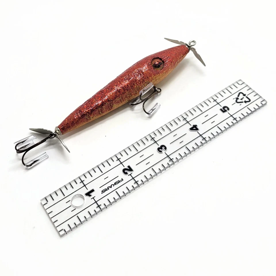 Handcrafted Cedar Wood Topwater Bass Pike Fishing Lure • 1/2 oz • 5"  - Image 3 of 4
