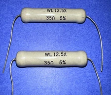 35 OHM, 12.5 WATT, 5% WARD LEONARD WIRE WOUND POWER RESISTORS NEW LOT OF (2)
