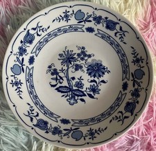 DDR - Suppenteller - Ilmenau, Zwiebelmuster, 22 cm Durchmesser, neuwertig