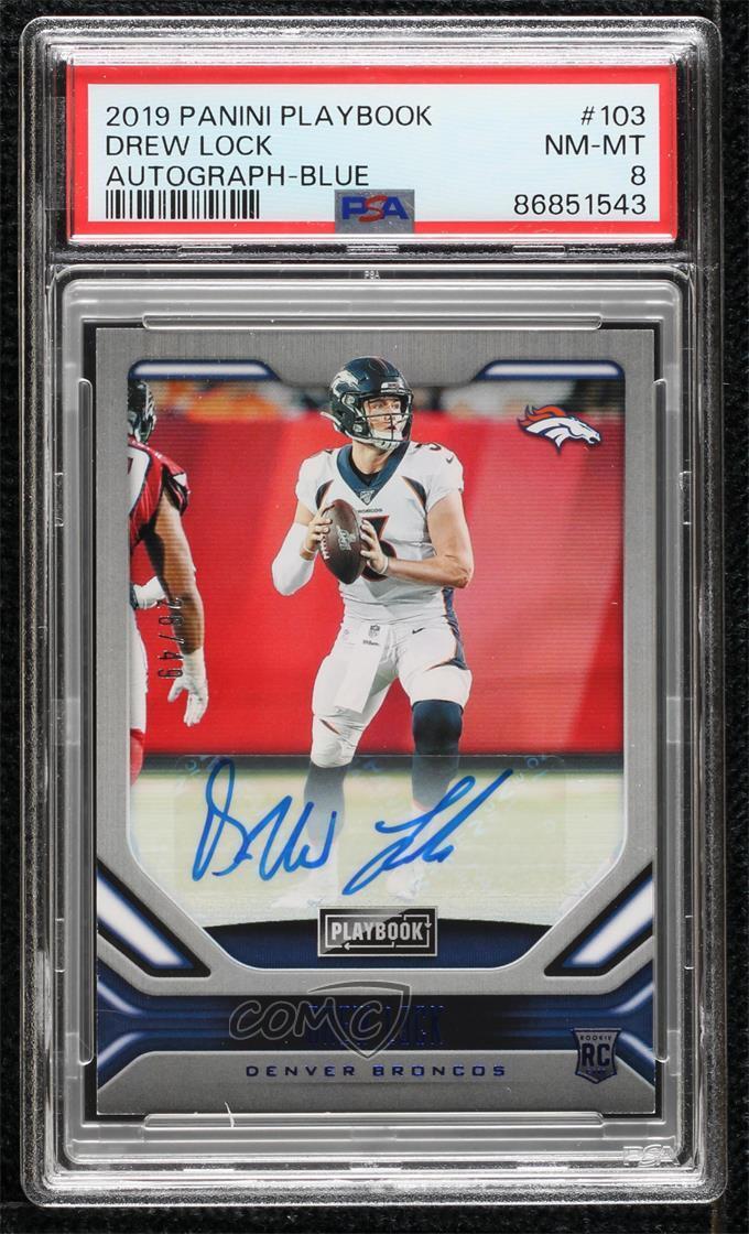 Drew Lock Panini Playbook #103 Autograph-Blue