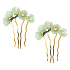 Chinese Jade Hairpin Ancient Hairpin Hair Comb Clip u Shape Hair Fork Retro