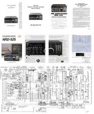 JRC NRD-525 INSTRUCTION + SERVICE MANUALS + 11x17" DIAGRAMS + COLOR BROCHURE +++