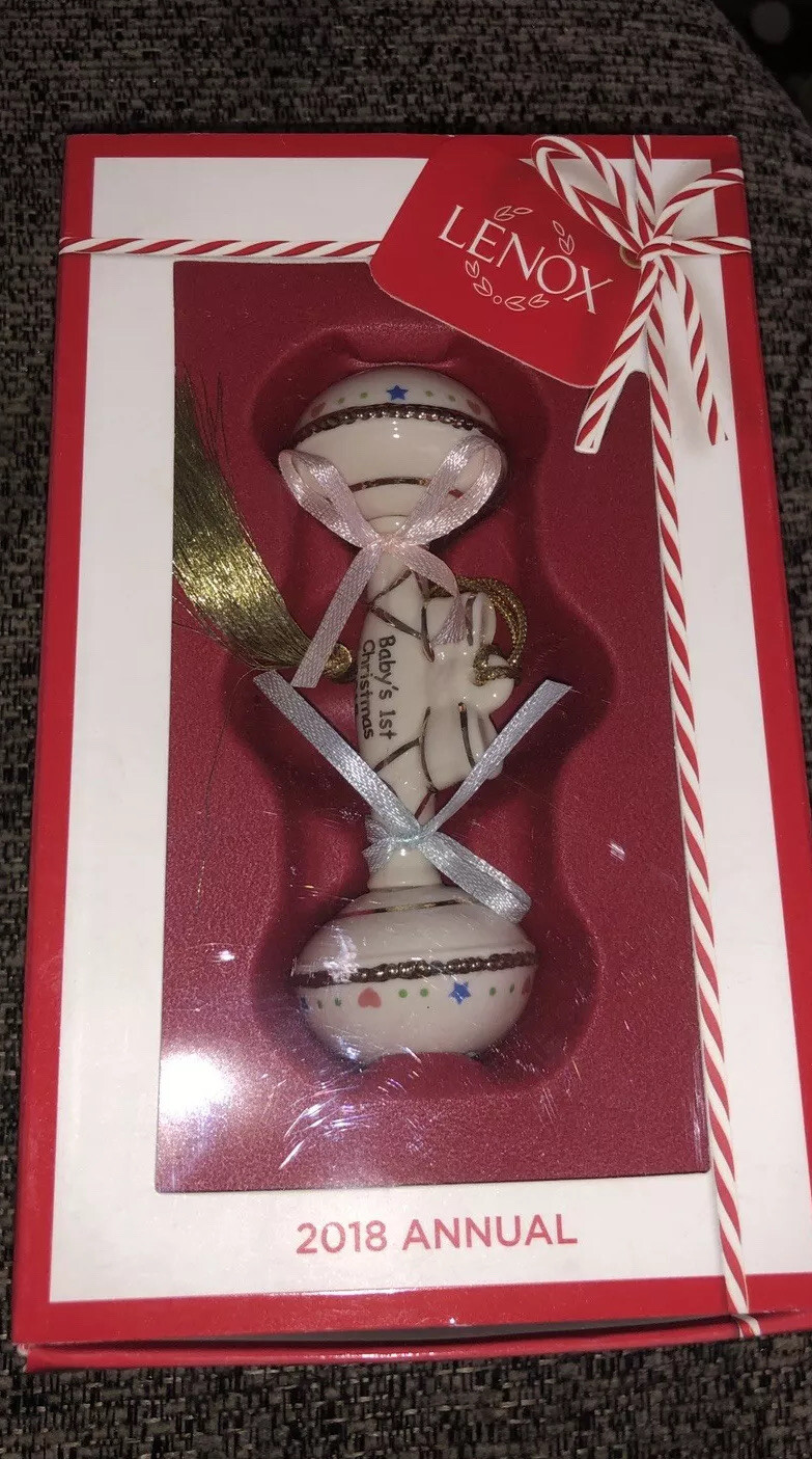 LENOX 2018 Baby’s 1st Christmas Rattle Ornament. New In Box. eBay