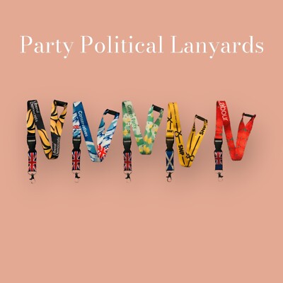20 mm Politisches Umhängeband mit Sicherheitsabreißverschluss & abnehmbarem Schnallenclip