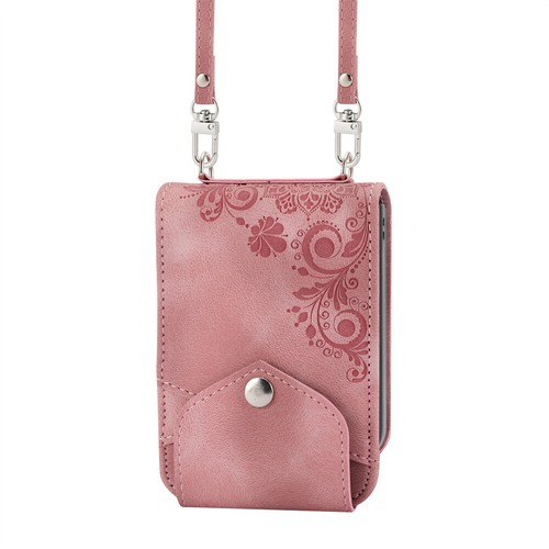 Pour Samsung Galaxy Z Flip 6 5 4 3 Etui Portefeuille Porte Carte Magnétique à Rabat en Cuir avec Sangle - Photo 40 sur 41