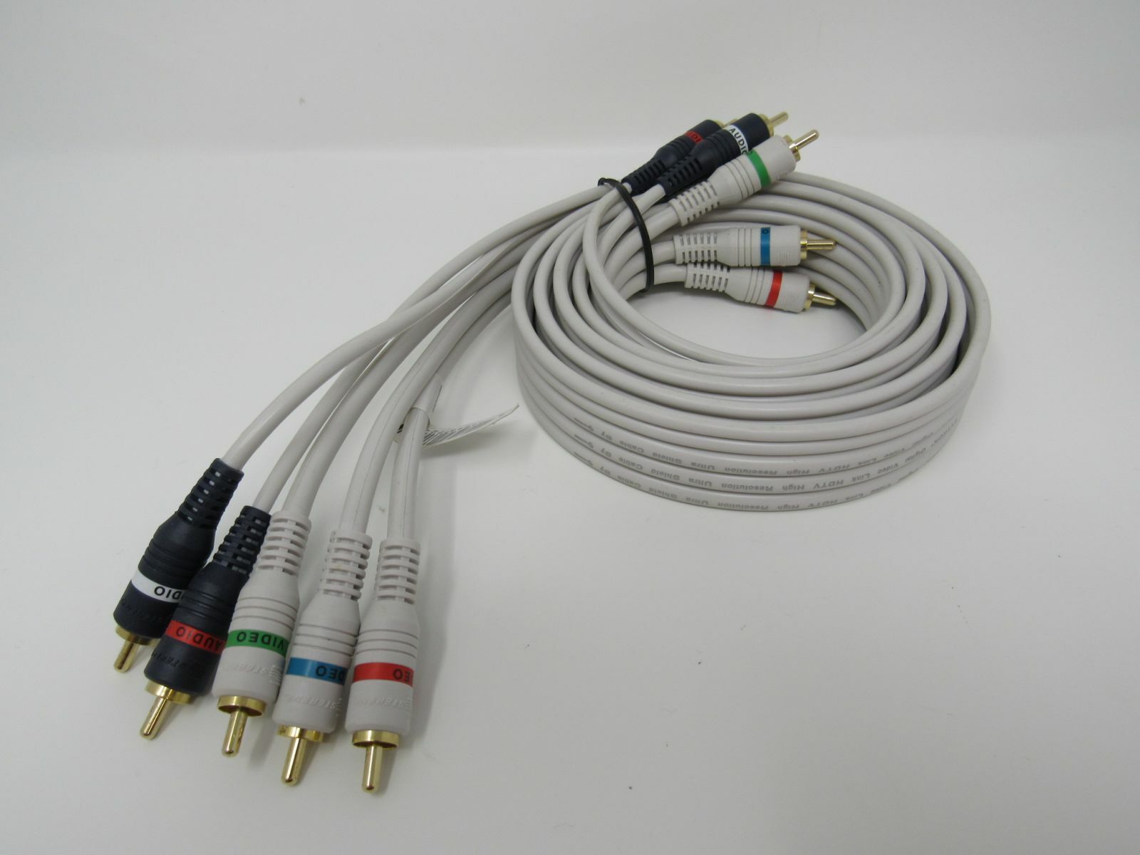 Steren Component Video Audio Stereo Connector Cable RCA x5 Length 6ft 254-606IV