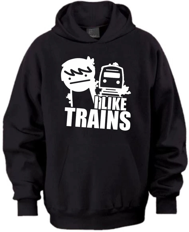 MAGIC MOMENTS I LIKE TRAIN WEIHNACHTSGESCHENK GEBURTSTAG KINDER HOODIE
